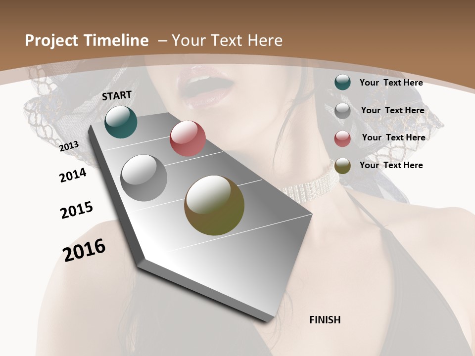 Stylish Girl Black PowerPoint Template