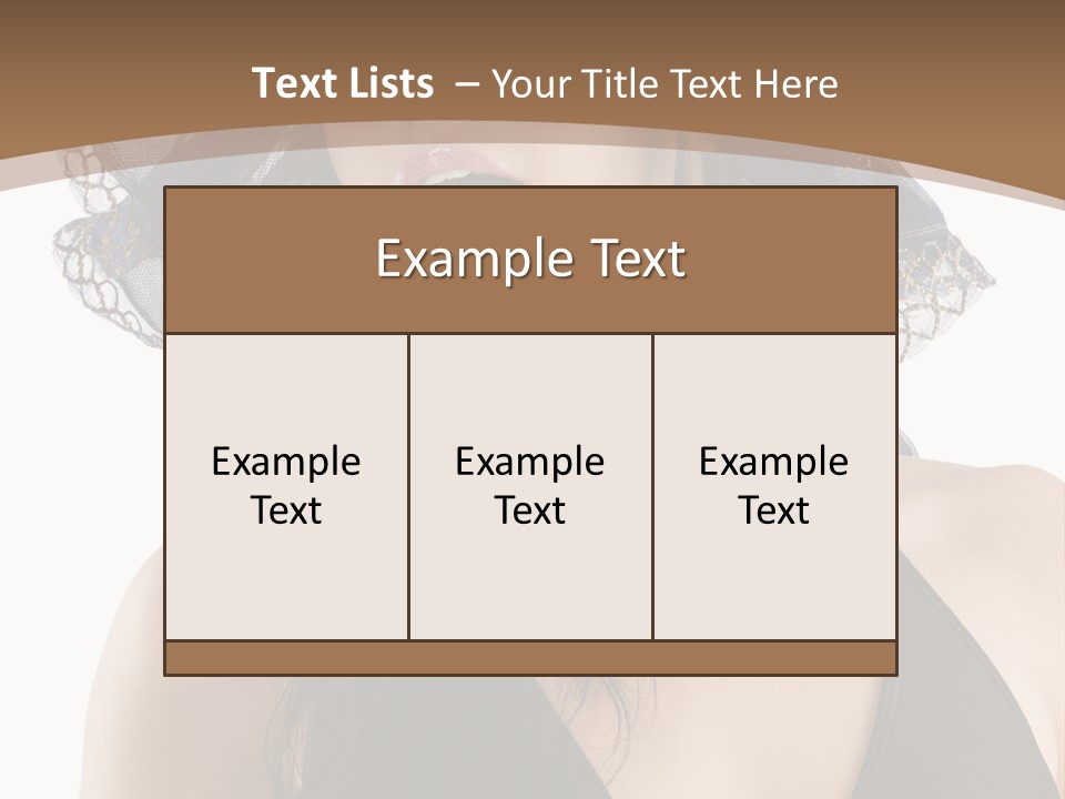 Stylish Girl Black PowerPoint Template
