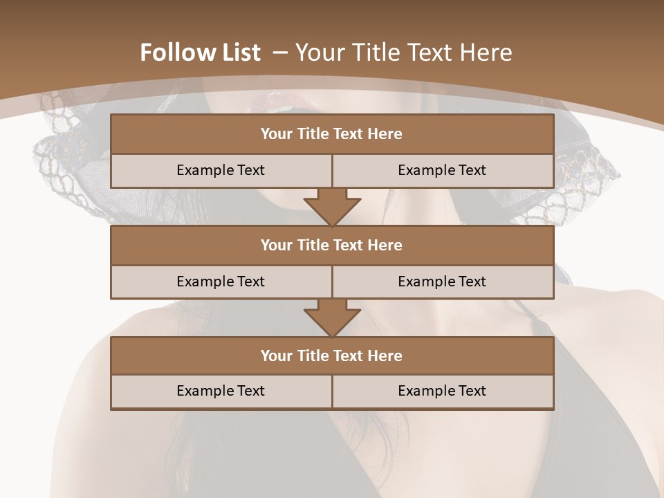 Stylish Girl Black PowerPoint Template