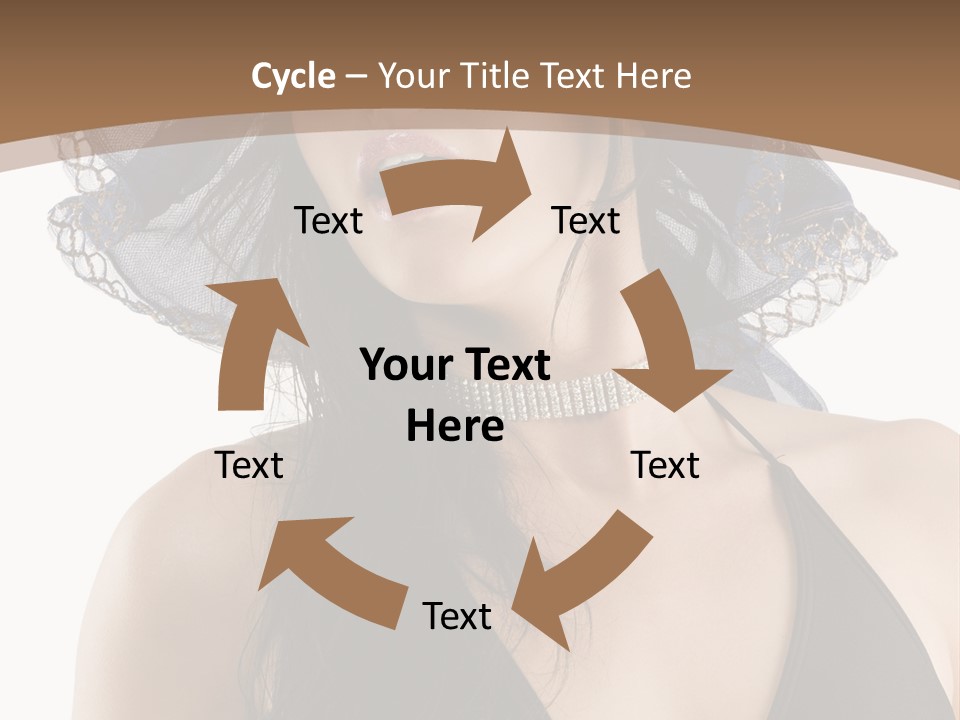 Stylish Girl Black PowerPoint Template