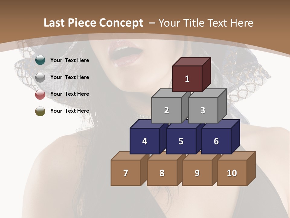 Stylish Girl Black PowerPoint Template