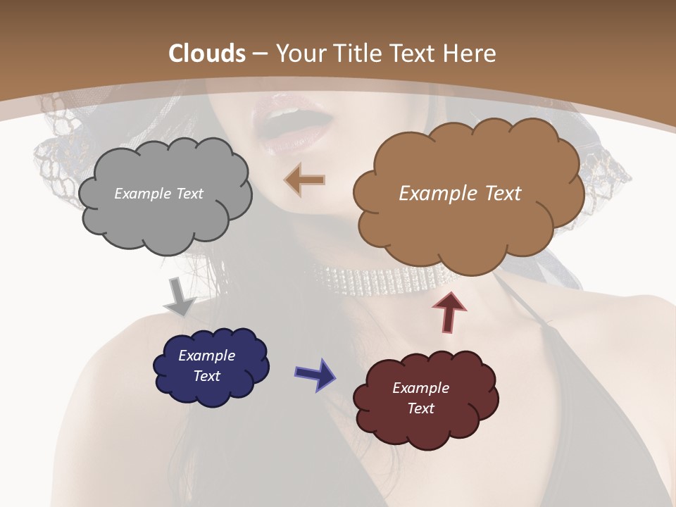 Stylish Girl Black PowerPoint Template