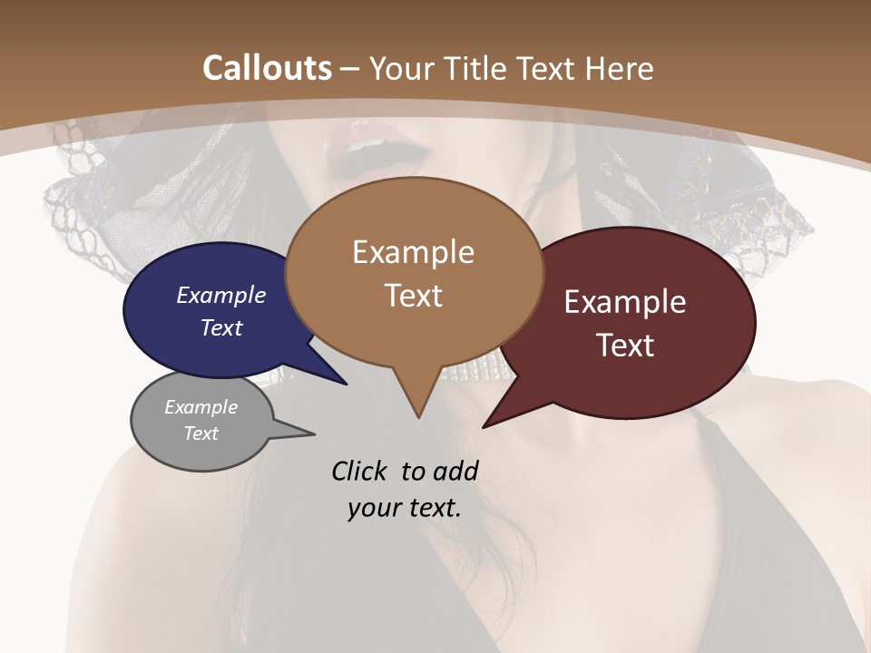 Stylish Girl Black PowerPoint Template