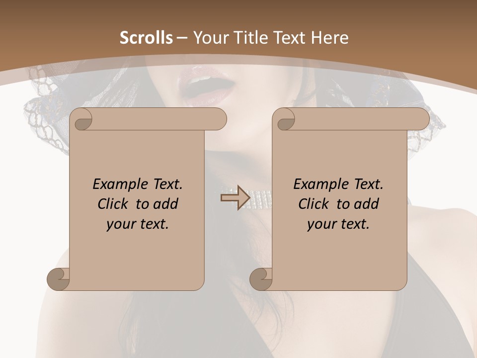 Stylish Girl Black PowerPoint Template