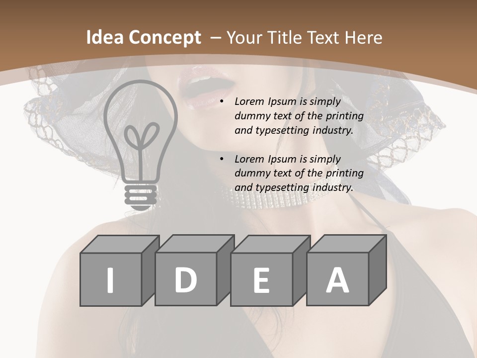 Stylish Girl Black PowerPoint Template