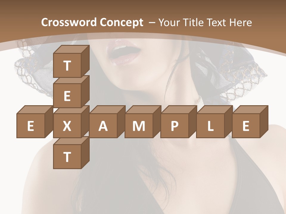 Stylish Girl Black PowerPoint Template