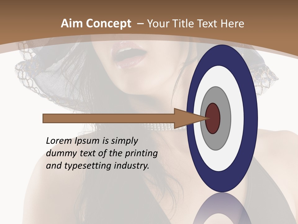 Stylish Girl Black PowerPoint Template