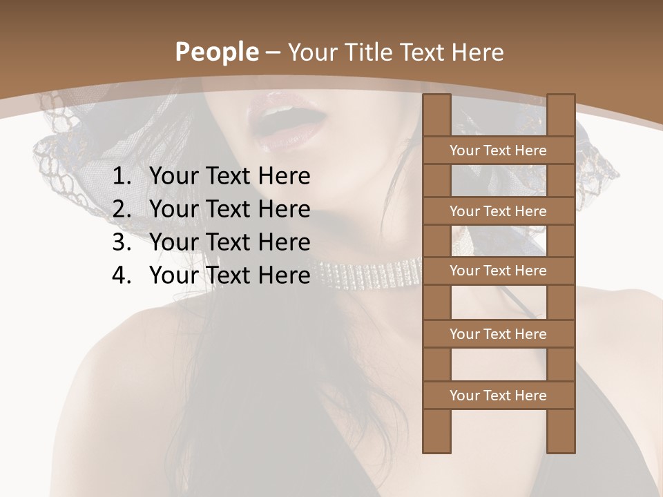 Stylish Girl Black PowerPoint Template