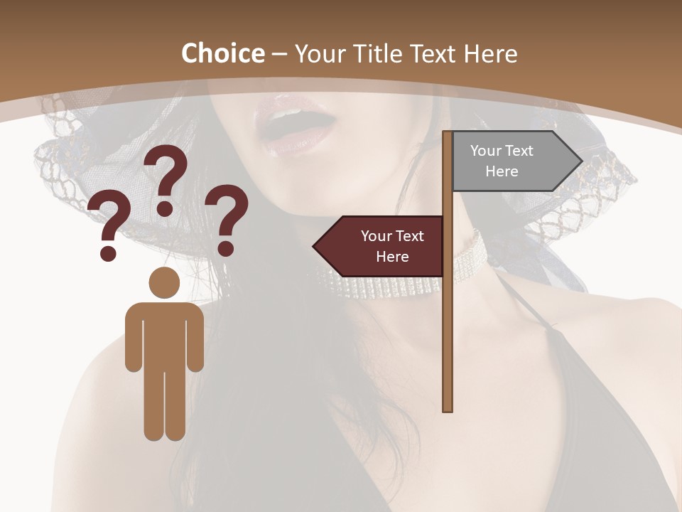 Stylish Girl Black PowerPoint Template