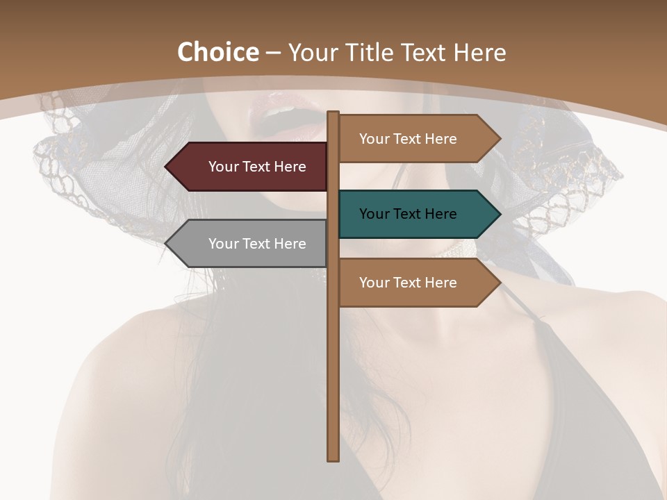 Stylish Girl Black PowerPoint Template