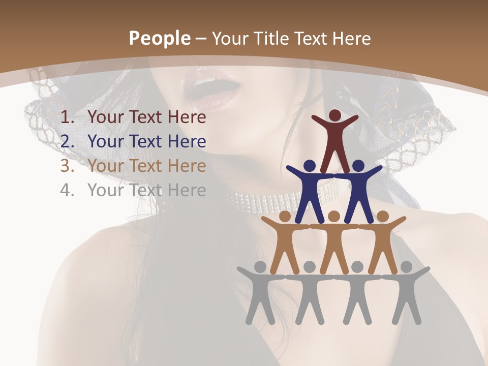 Stylish Girl Black PowerPoint Template