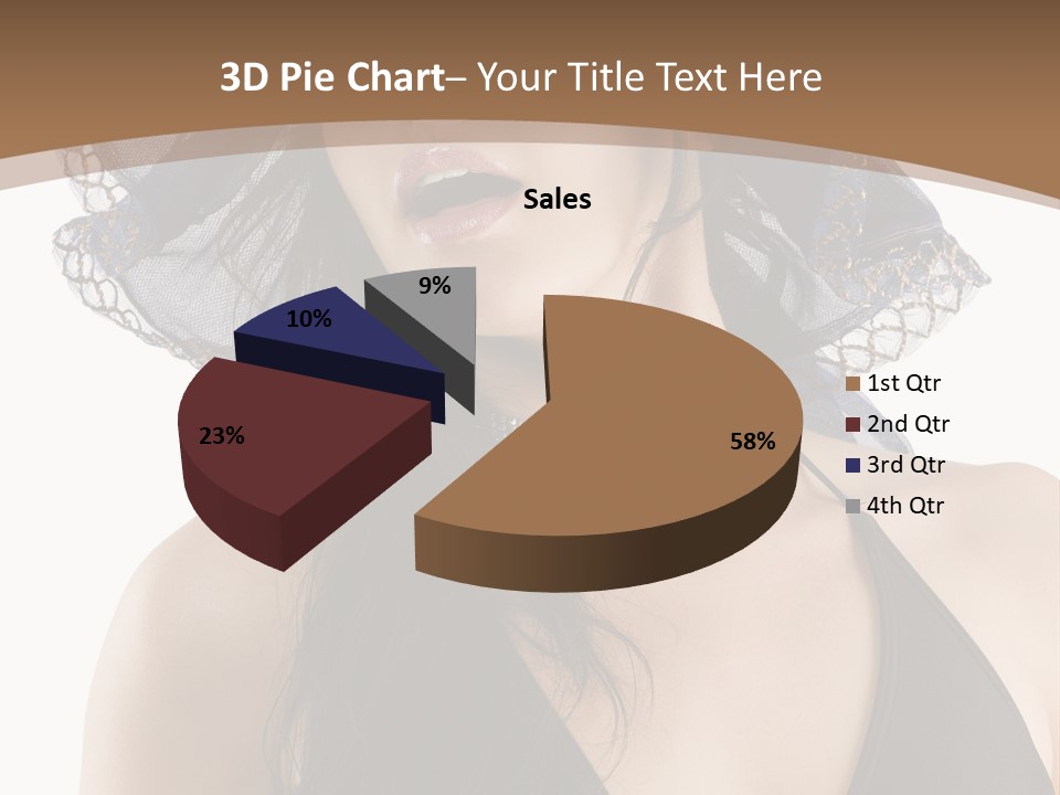 Stylish Girl Black PowerPoint Template