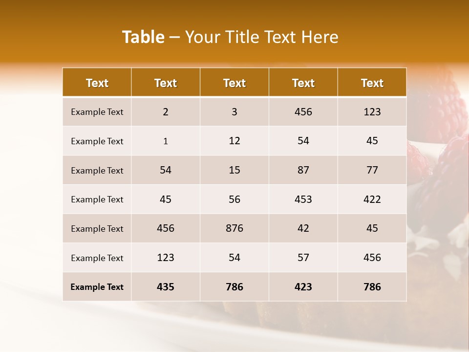 Dessert Background PowerPoint Template
