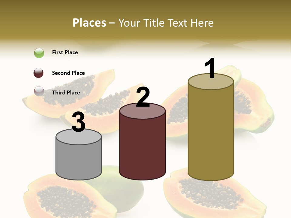 Papaya Fruit PowerPoint Template
