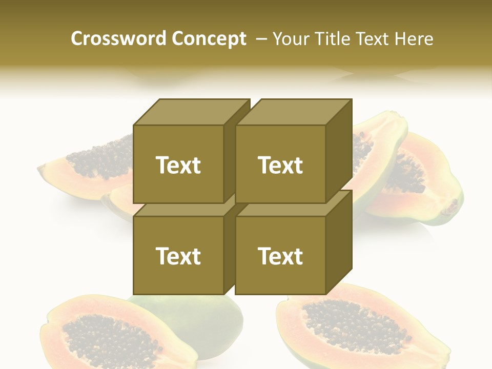 Papaya Fruit PowerPoint Template