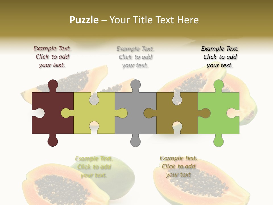 Papaya Fruit PowerPoint Template