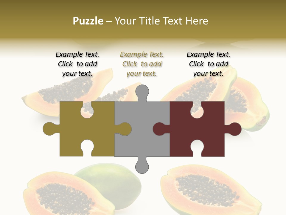 Papaya Fruit PowerPoint Template