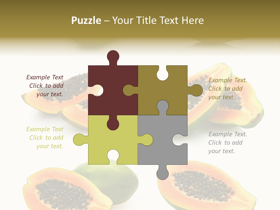 Papaya Fruit PowerPoint Template