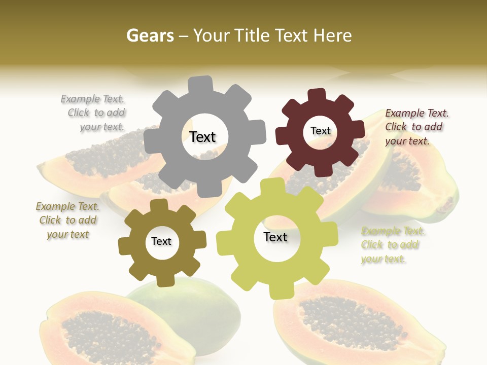 Papaya Fruit PowerPoint Template