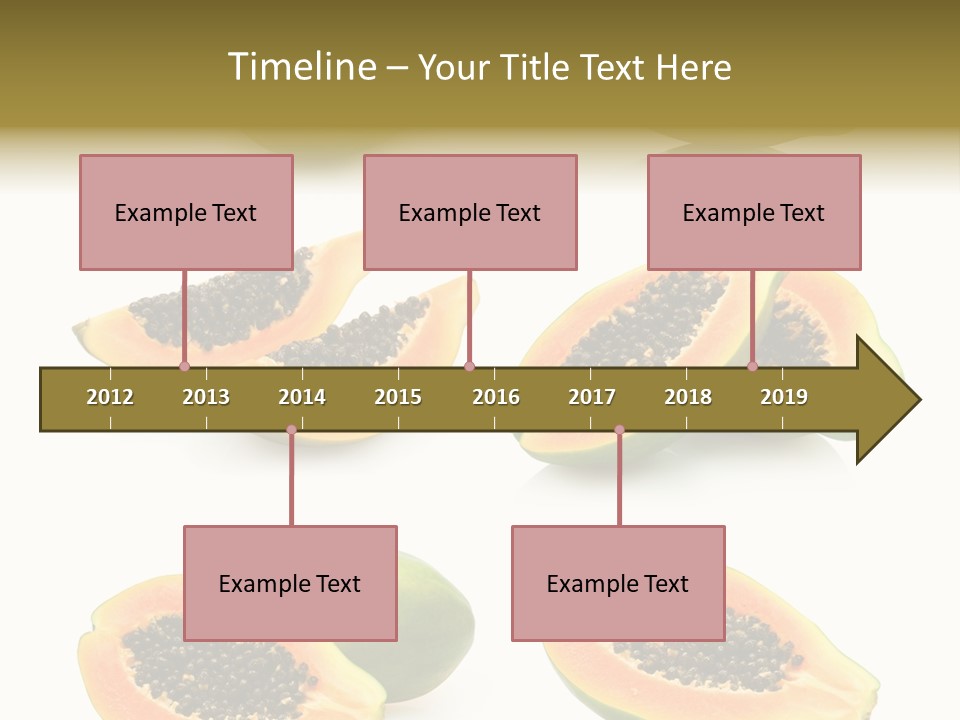 Papaya Fruit PowerPoint Template