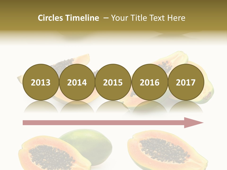 Papaya Fruit PowerPoint Template