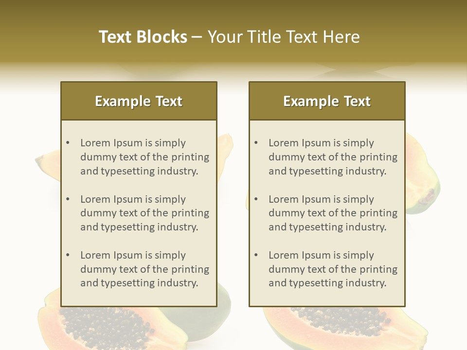 Papaya Fruit PowerPoint Template