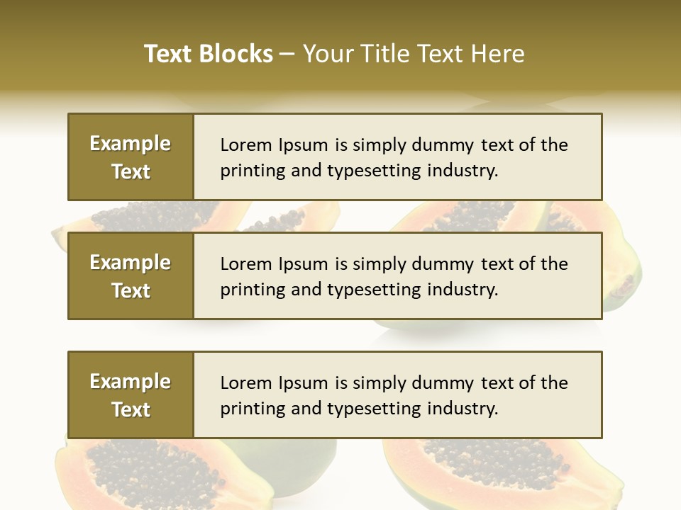 Papaya Fruit PowerPoint Template