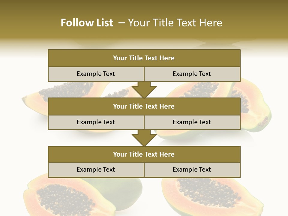 Papaya Fruit PowerPoint Template