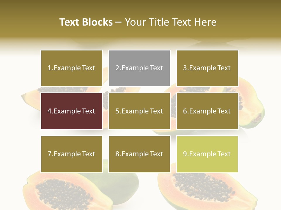 Papaya Fruit PowerPoint Template