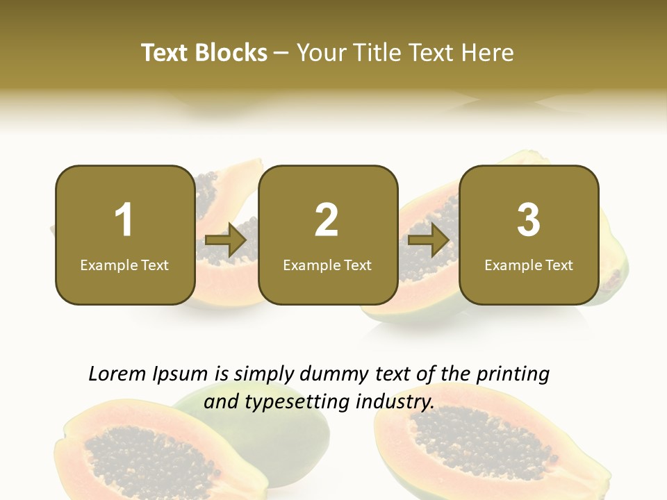 Papaya Fruit PowerPoint Template