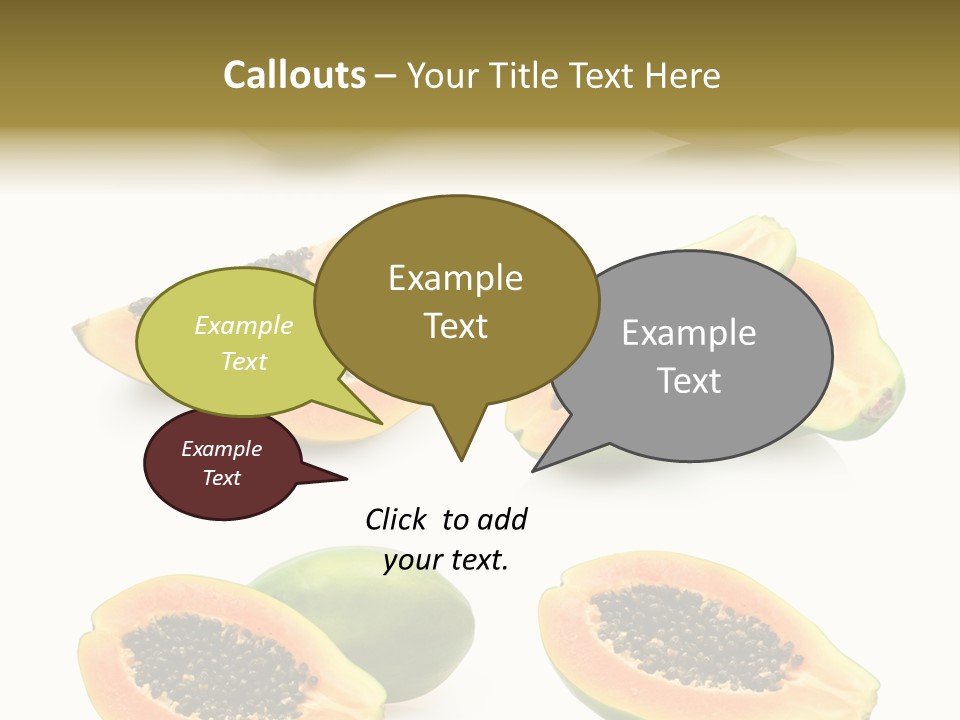Papaya Fruit PowerPoint Template