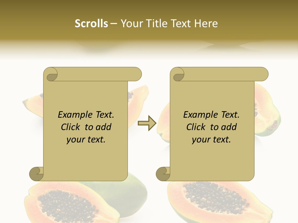 Papaya Fruit PowerPoint Template