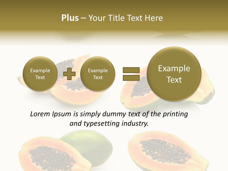 Papaya Fruit PowerPoint Template