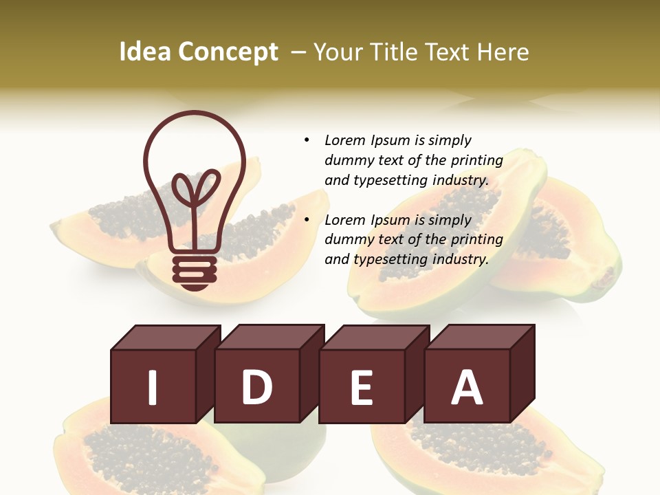 Papaya Fruit PowerPoint Template