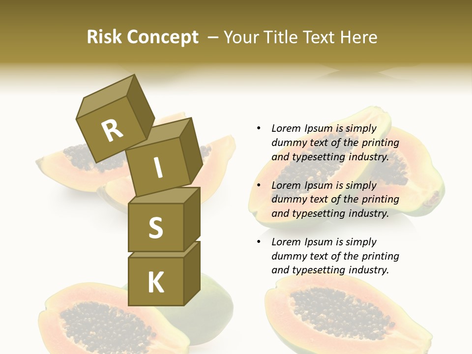 Papaya Fruit PowerPoint Template