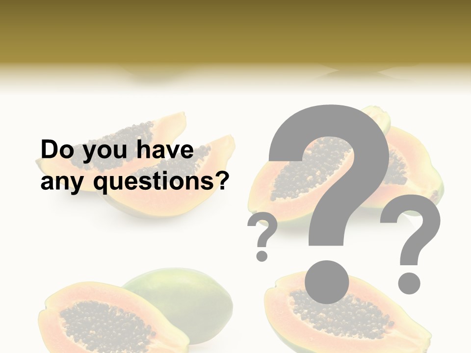 Papaya Fruit PowerPoint Template