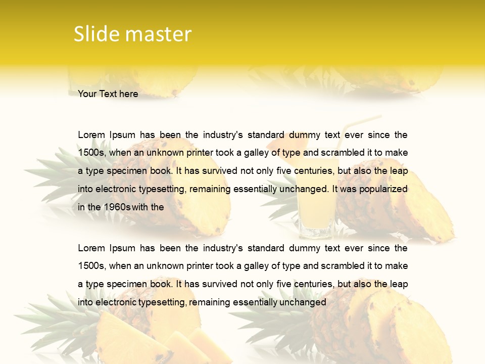 Pineapple Fruit PowerPoint Template