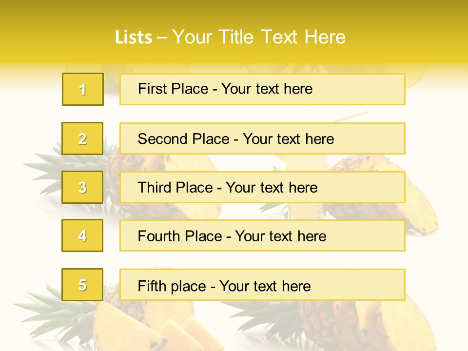 Pineapple Fruit PowerPoint Template