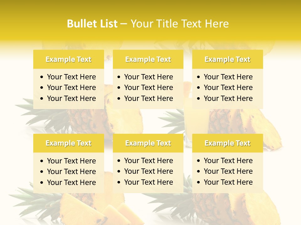 Pineapple Fruit PowerPoint Template