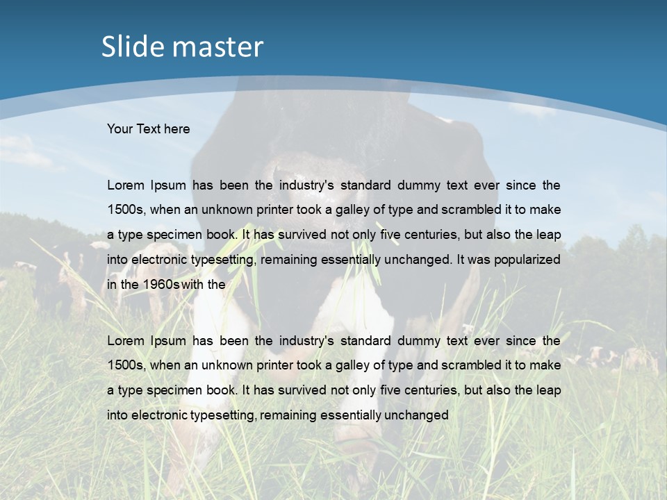 Stickers Vache PowerPoint Template