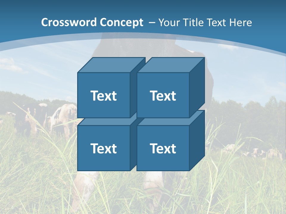 Stickers Vache PowerPoint Template