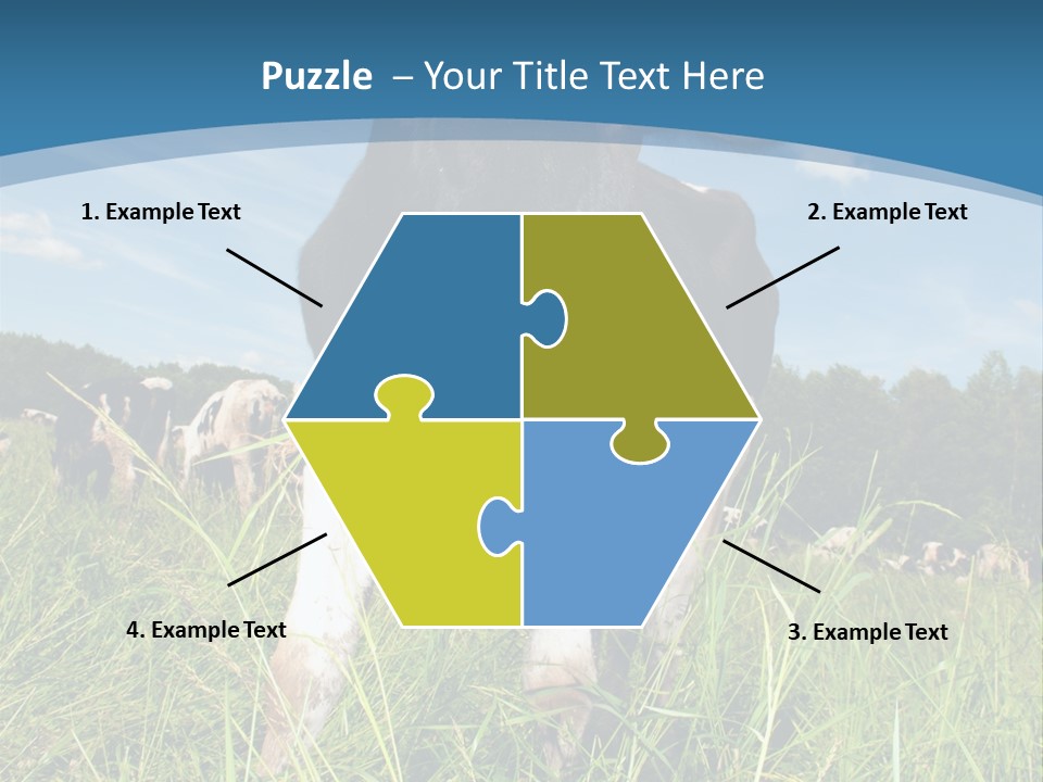 Stickers Vache PowerPoint Template