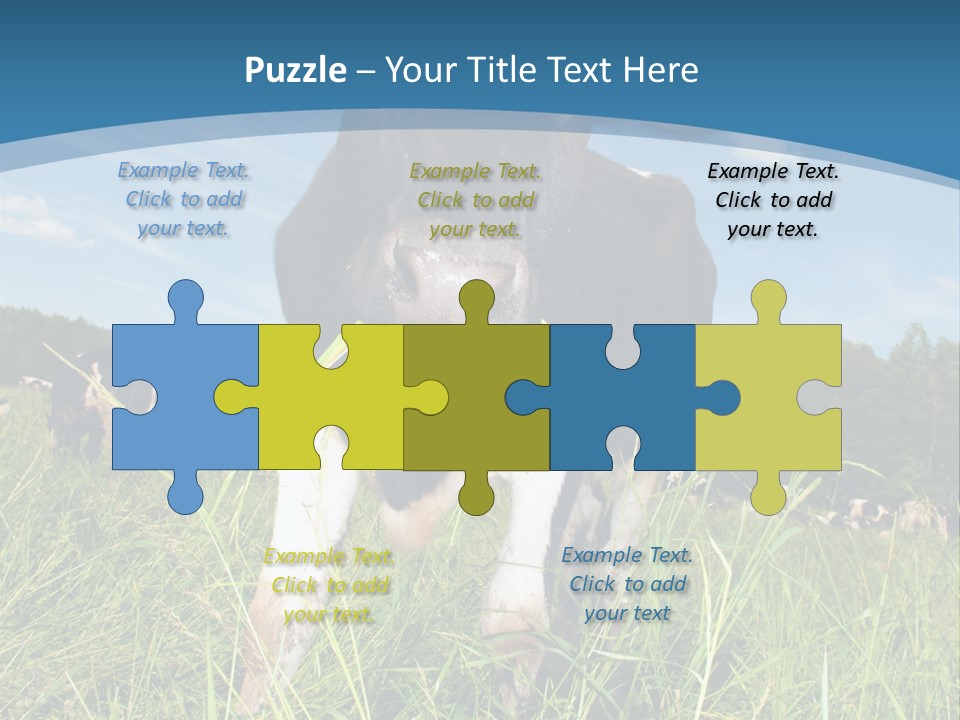 Stickers Vache PowerPoint Template