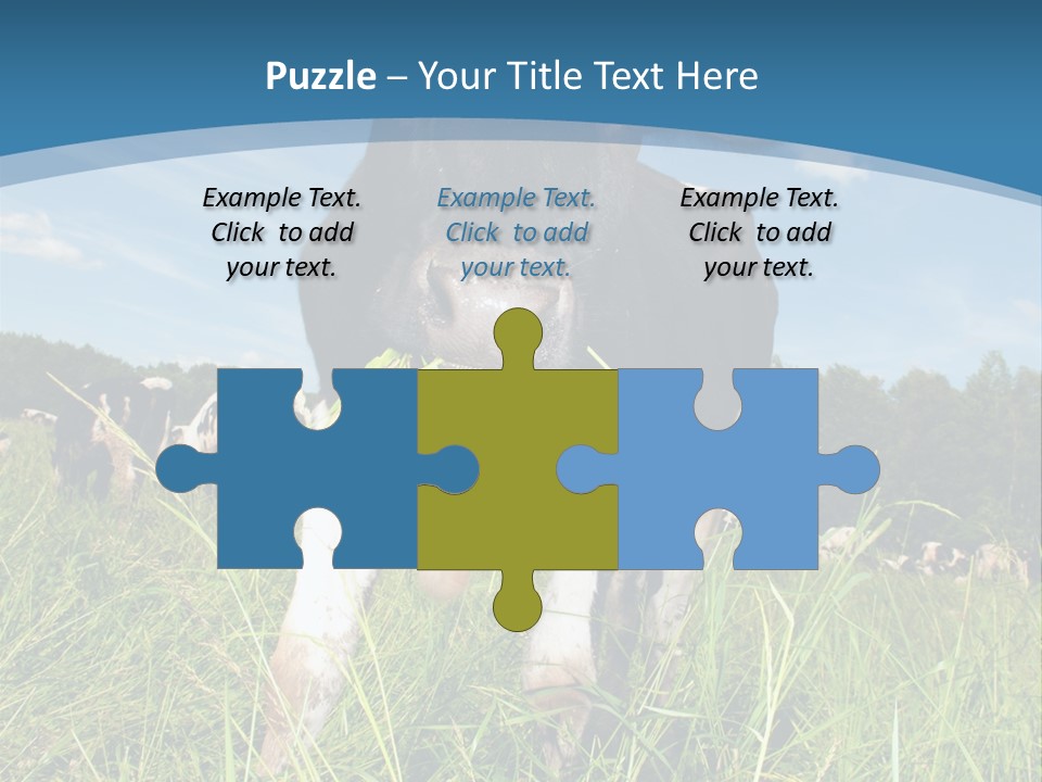 Stickers Vache PowerPoint Template