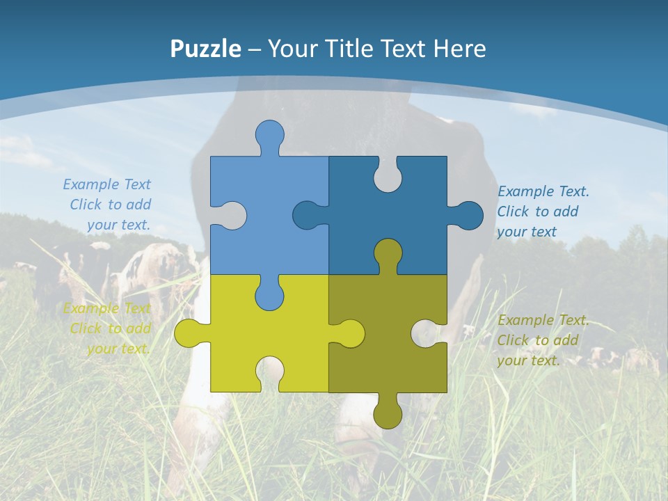 Stickers Vache PowerPoint Template