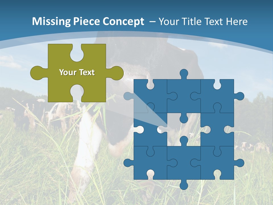 Stickers Vache PowerPoint Template