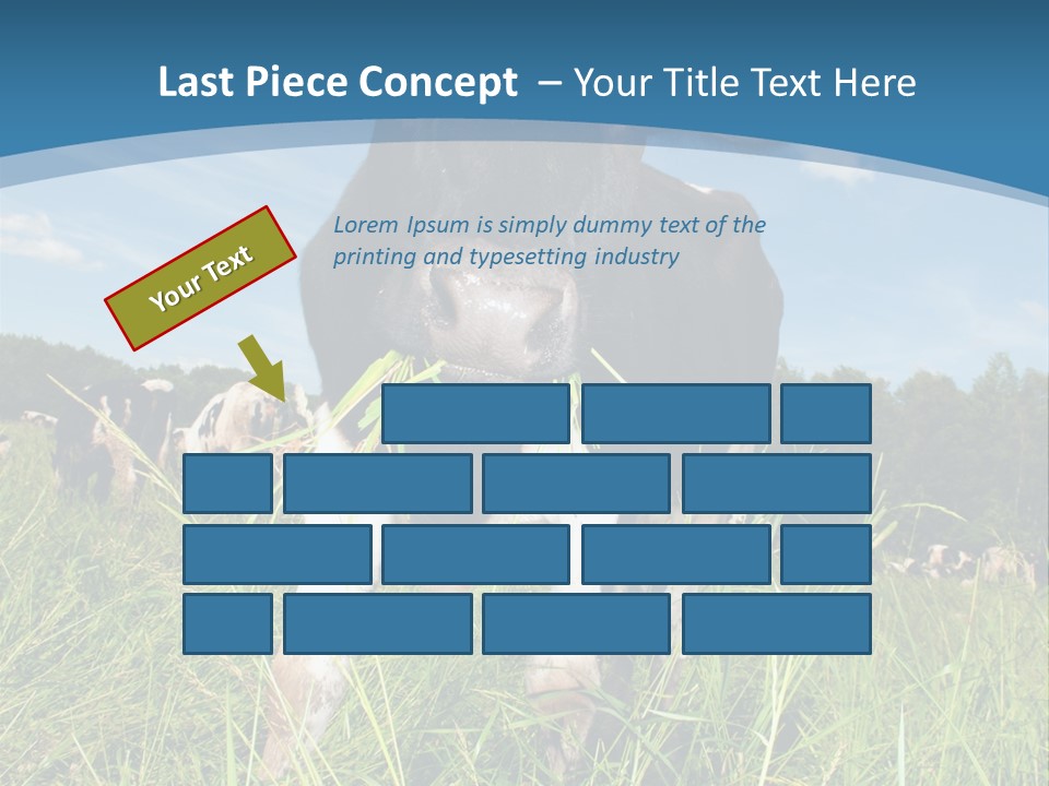 Stickers Vache PowerPoint Template