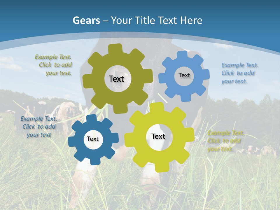 Stickers Vache PowerPoint Template