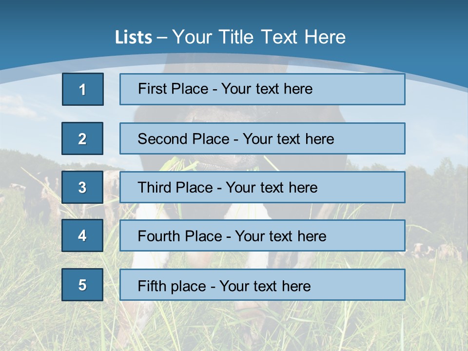Stickers Vache PowerPoint Template