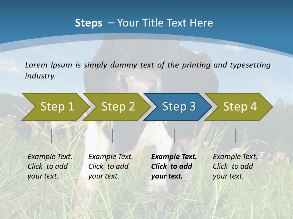 Stickers Vache PowerPoint Template